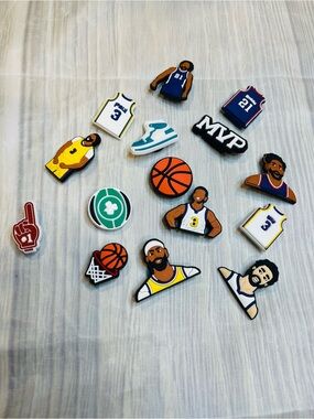 Basketball Icon Shoe Charms 15 pc